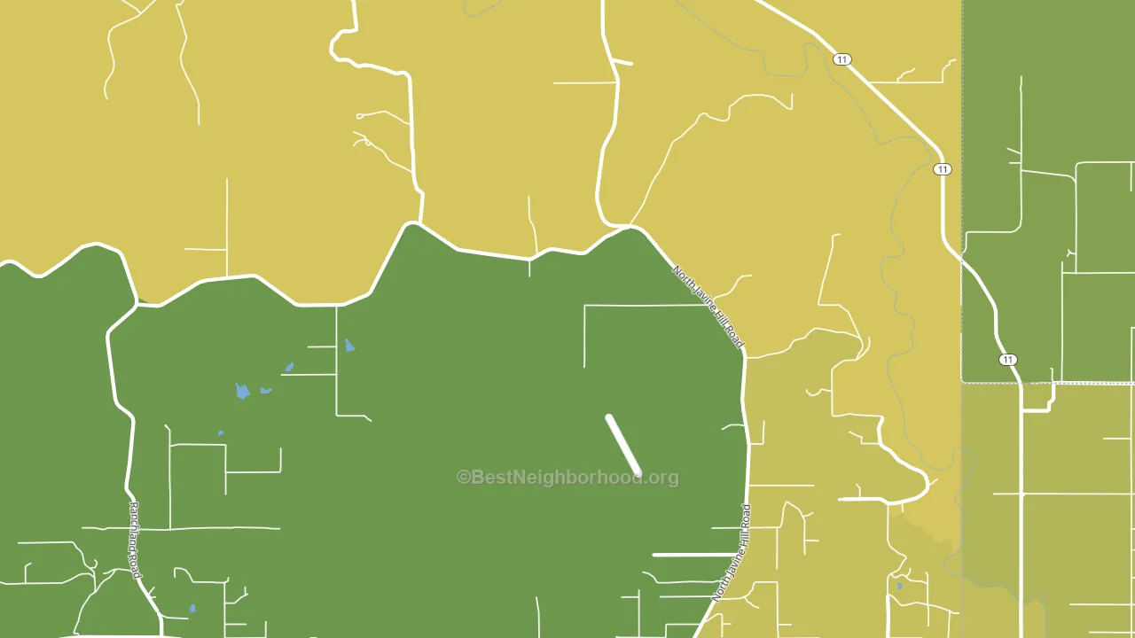 Avant, OK block-group voter-turnout map