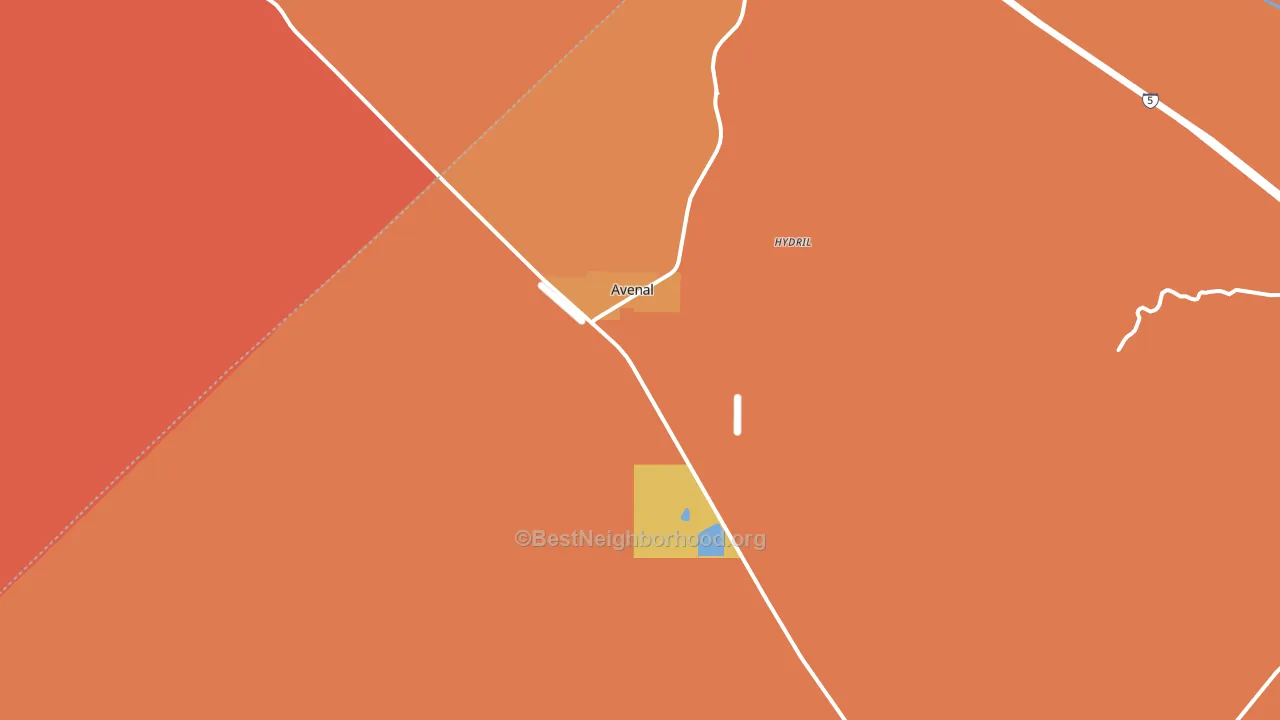 Avenal, CA block-group voter-turnout map