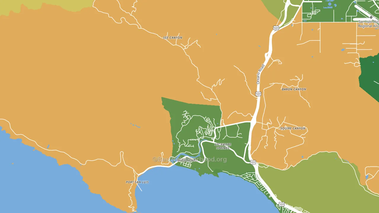 Avila Beach, CA block-group voter-turnout map