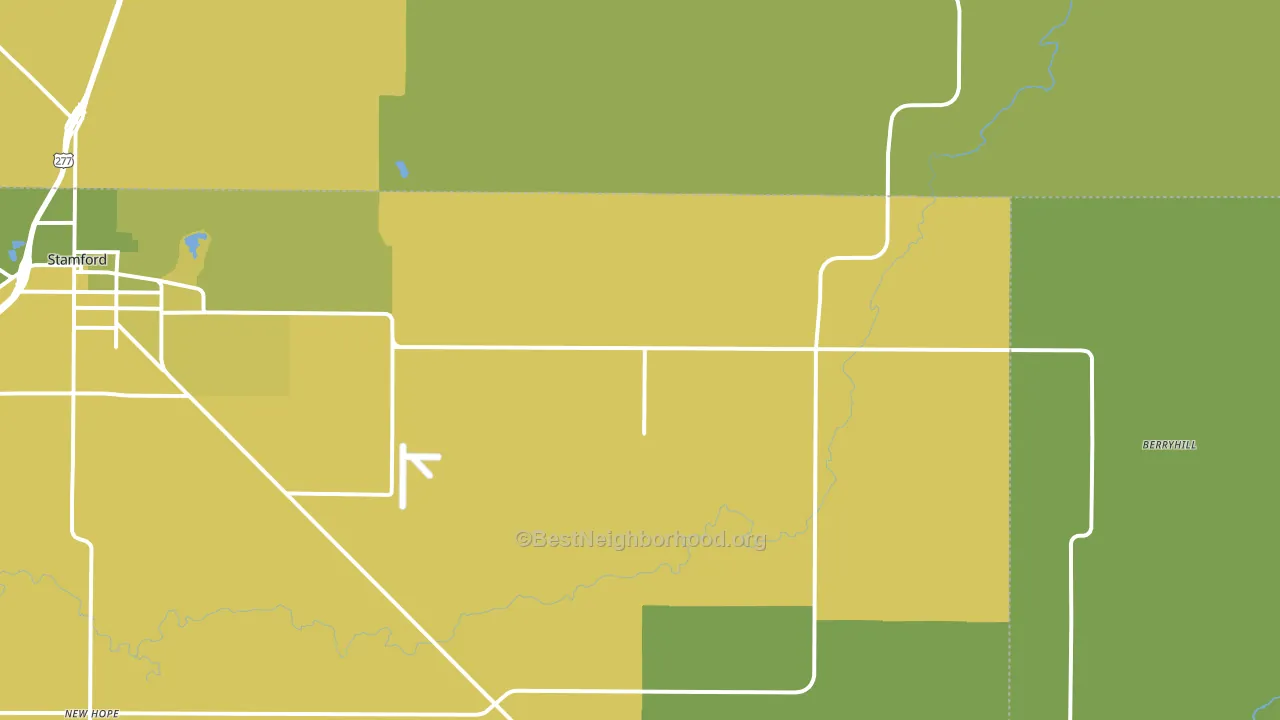 Avoca, TX block-group voter-turnout map