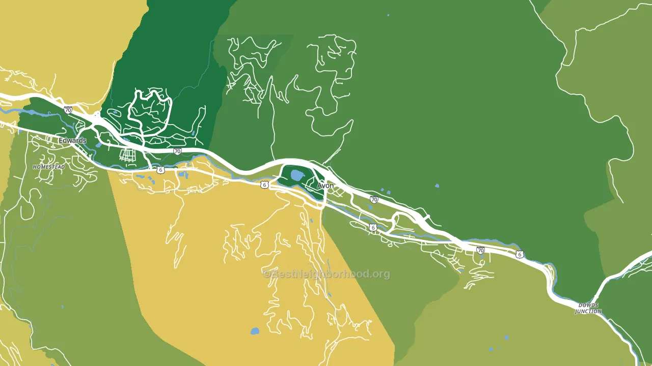 Avon, CO block-group voter-turnout map