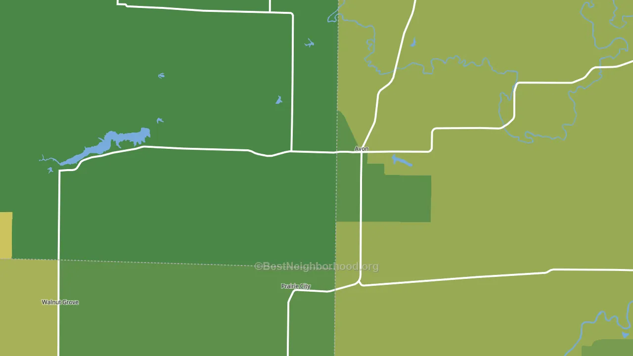Avon, IL block-group voter-turnout map
