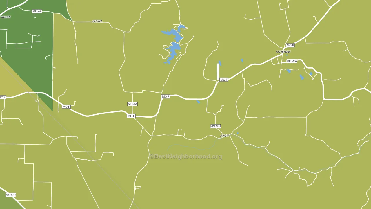 Avon, MO block-group voter-turnout map