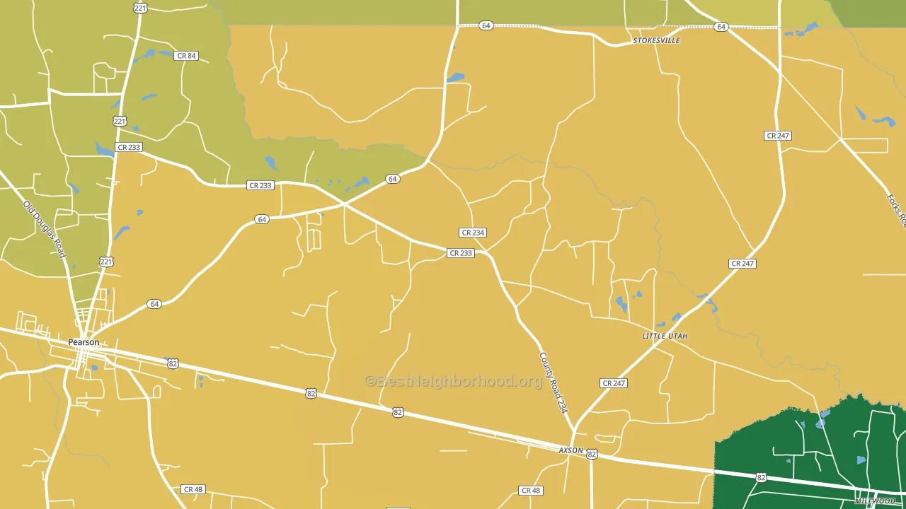 Axson, GA block-group voter-turnout map