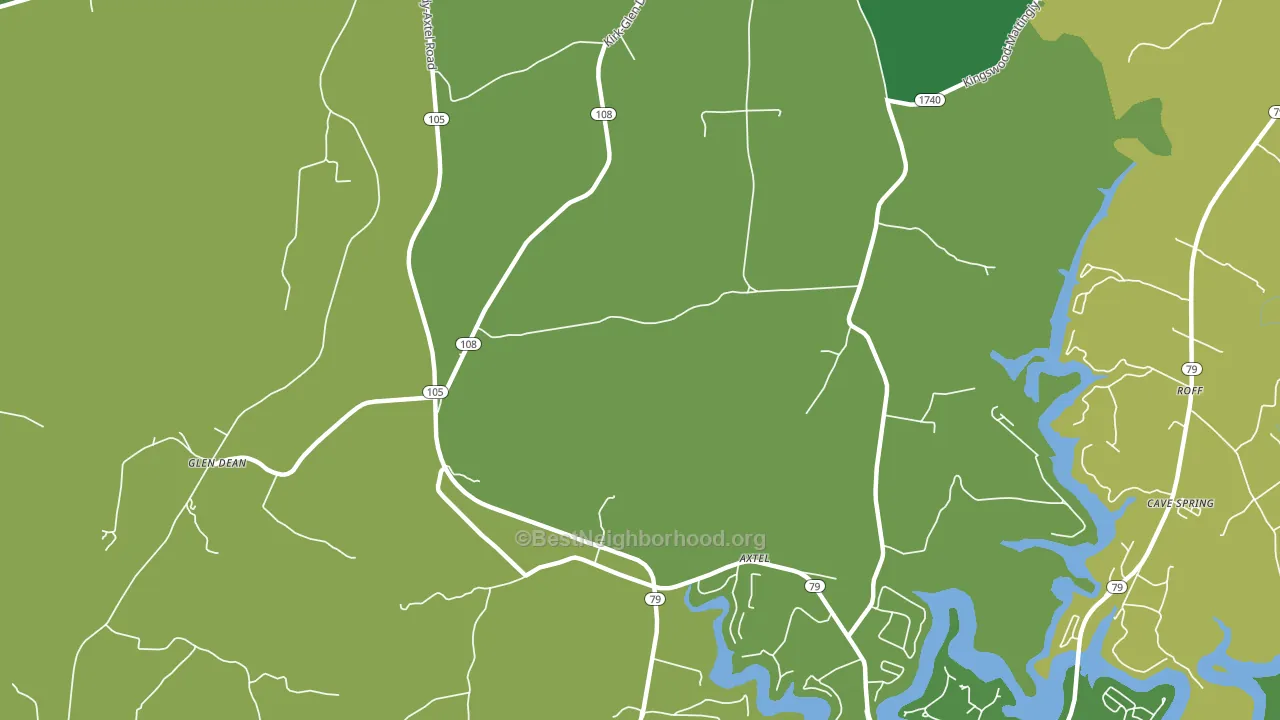 Axtel, KY block-group voter-turnout map