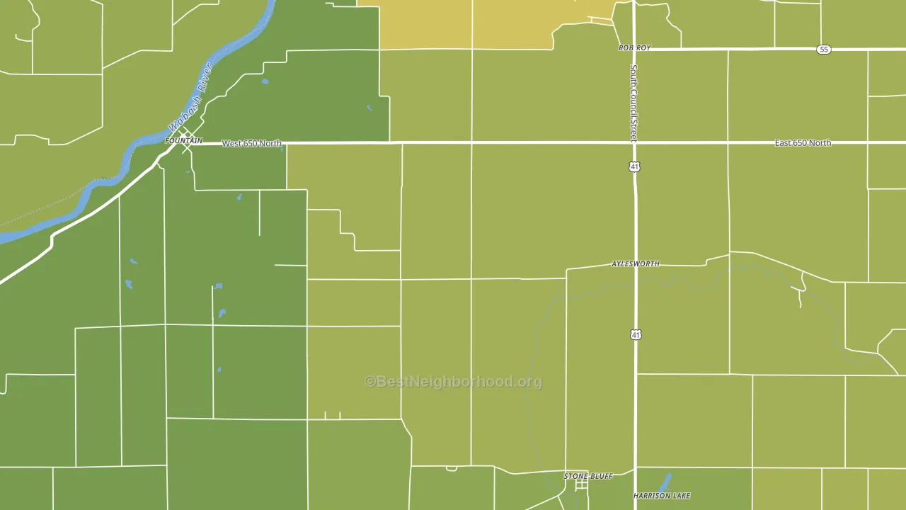 Aylesworth, IN block-group voter-turnout map