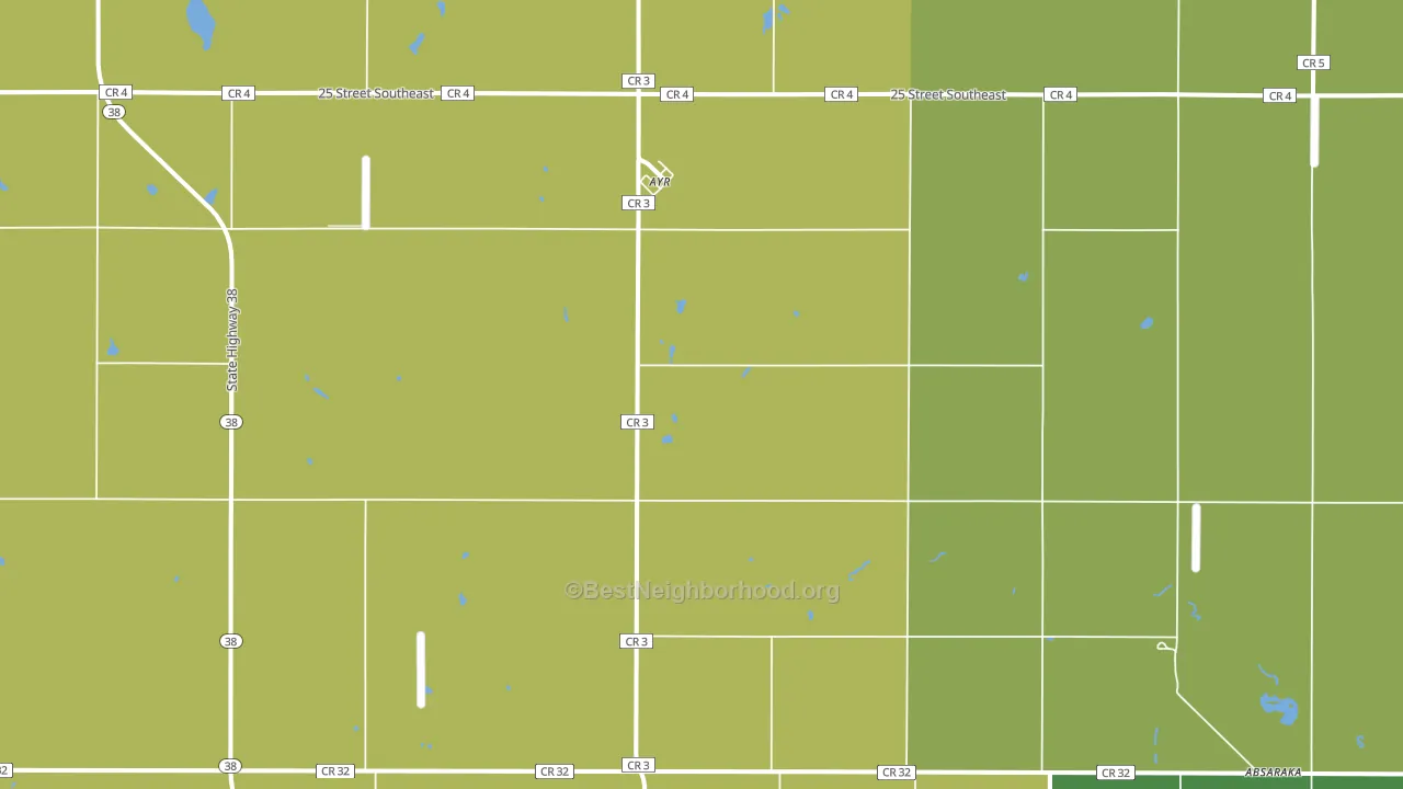 Ayr, ND block-group voter-turnout map