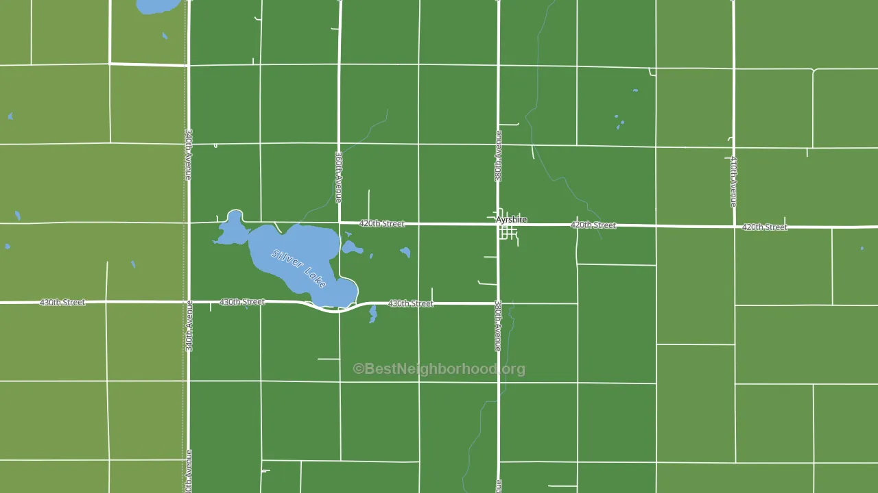Ayrshire, IA block-group voter-turnout map