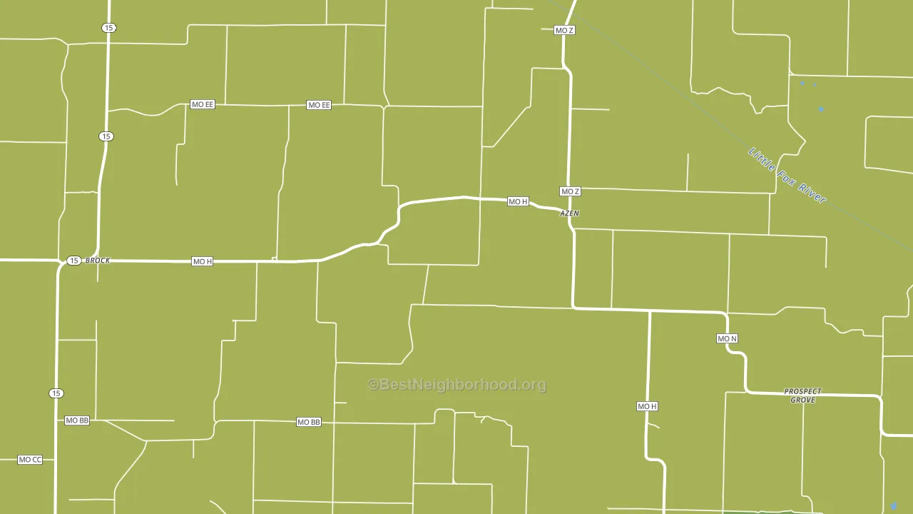 Azen, MO block-group voter-turnout map