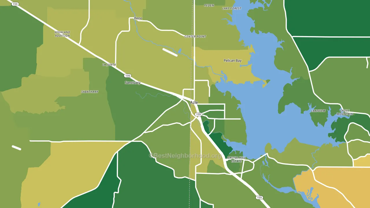 Azle, TX block-group voter-turnout map