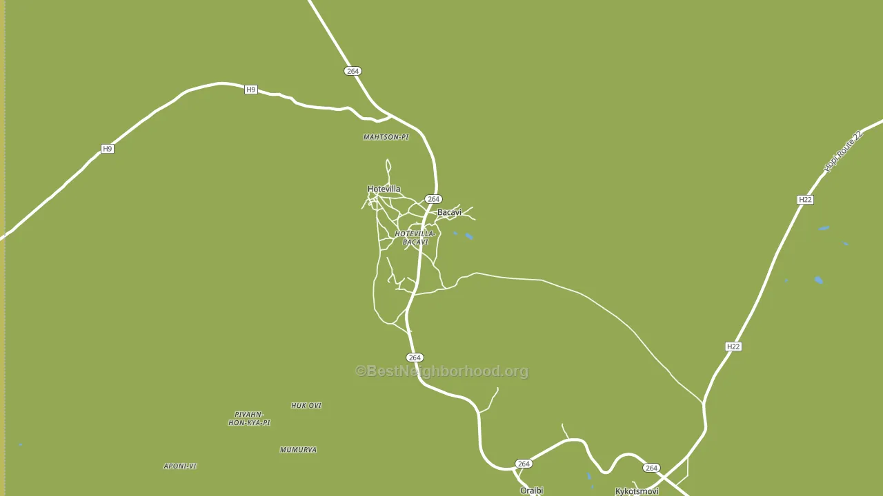 Bacavi, AZ block-group voter-turnout map