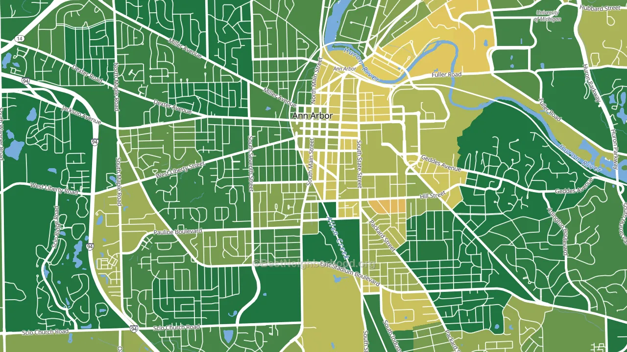 Bach, Ann Arbor, MI block-group voter-turnout map