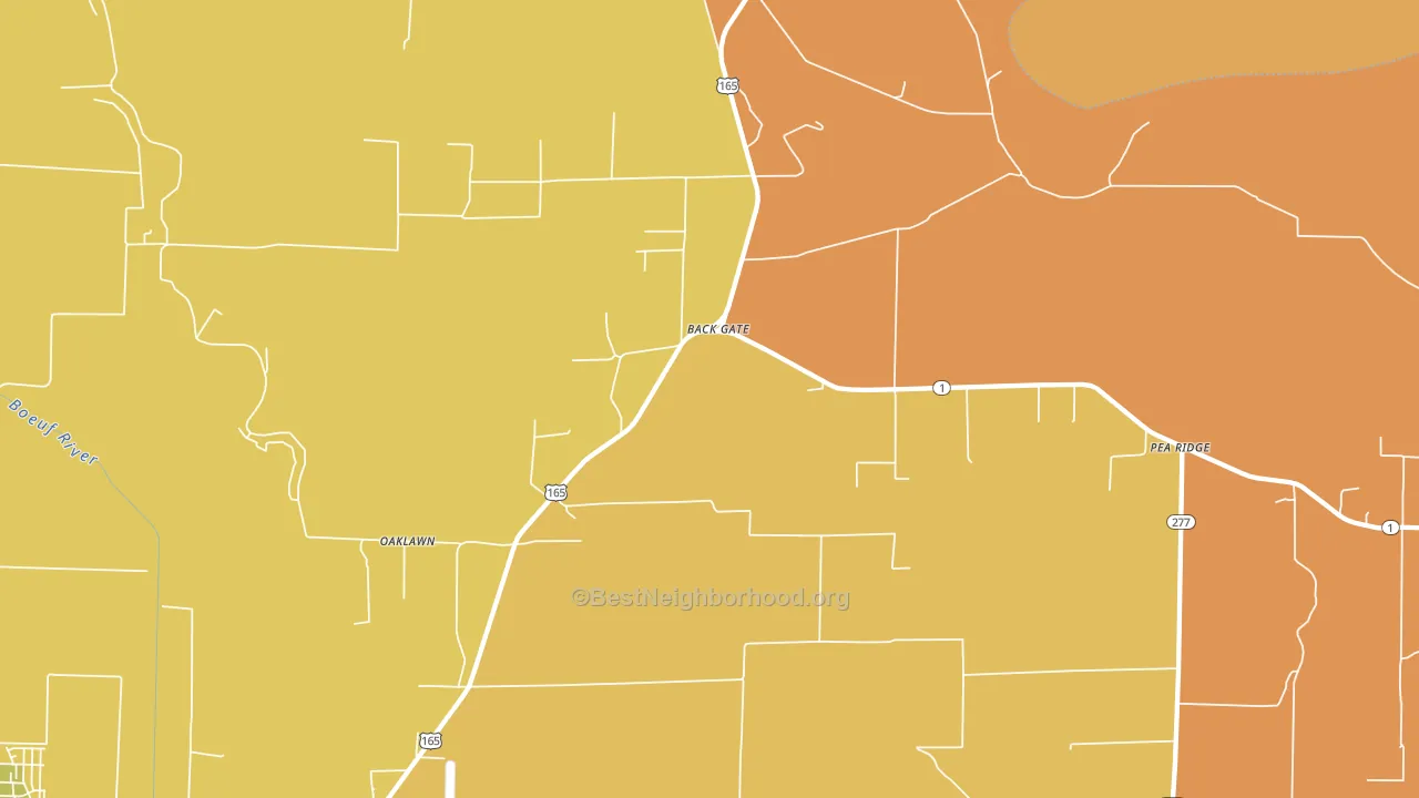 Back Gate, AR block-group voter-turnout map