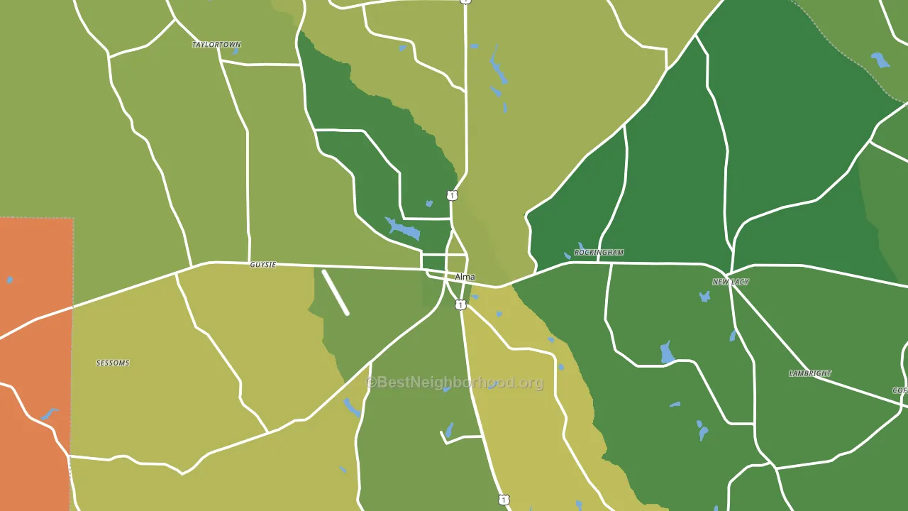 Bacon County, GA block-group voter-turnout map
