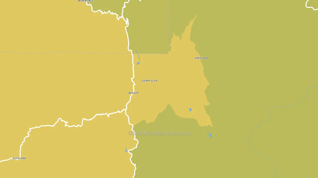 Badger, CA block-group voter-turnout map