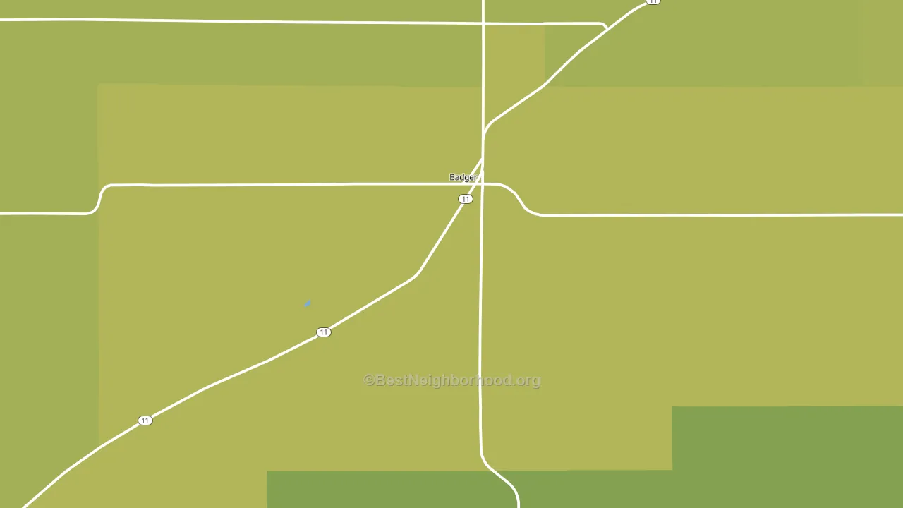 Badger, MN block-group voter-turnout map