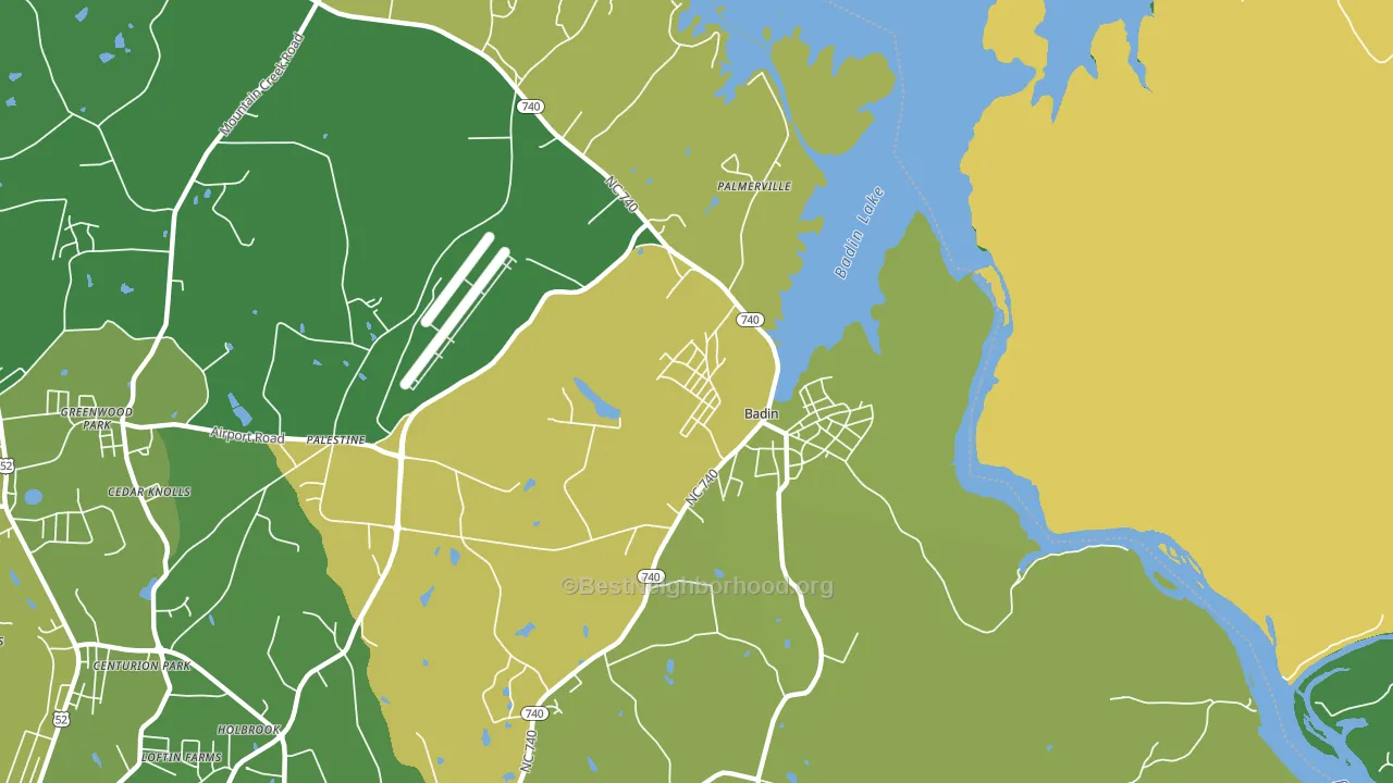 Badin, NC block-group voter-turnout map