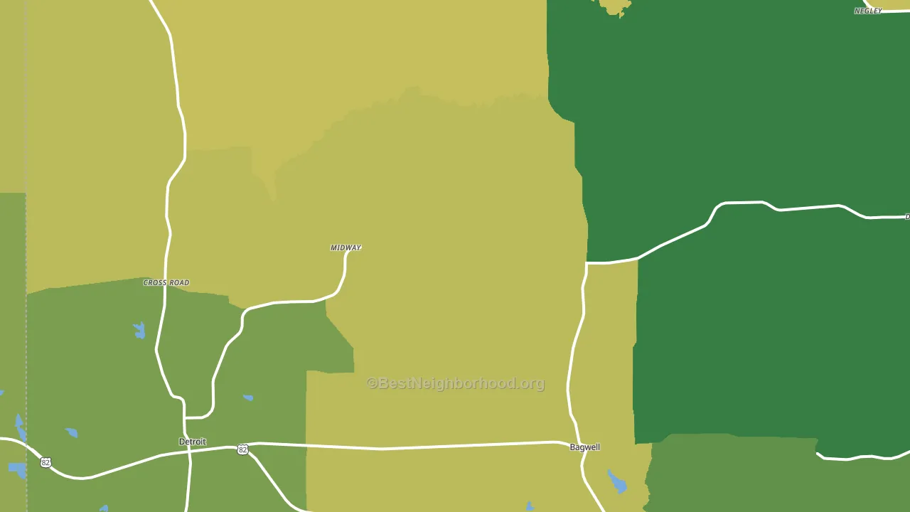 Bagwell, TX block-group voter-turnout map
