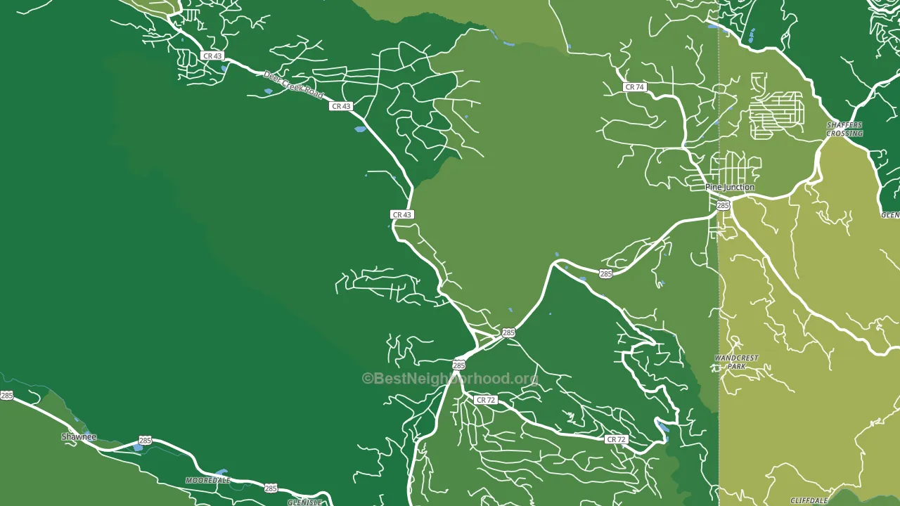 Bailey, CO block-group voter-turnout map
