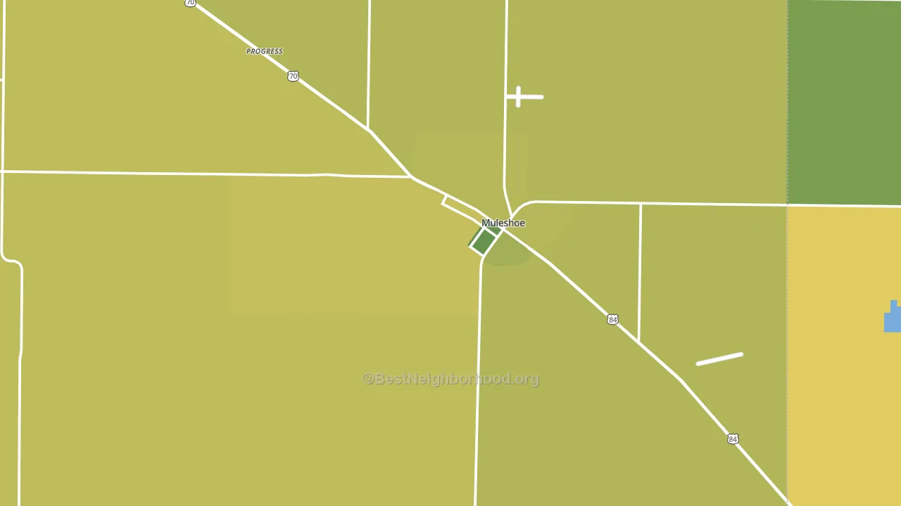 Bailey County, TX block-group voter-turnout map