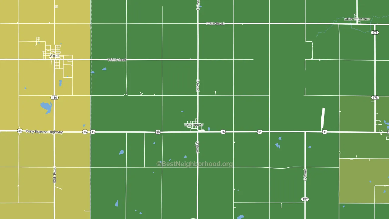 Baileyville, KS block-group voter-turnout map