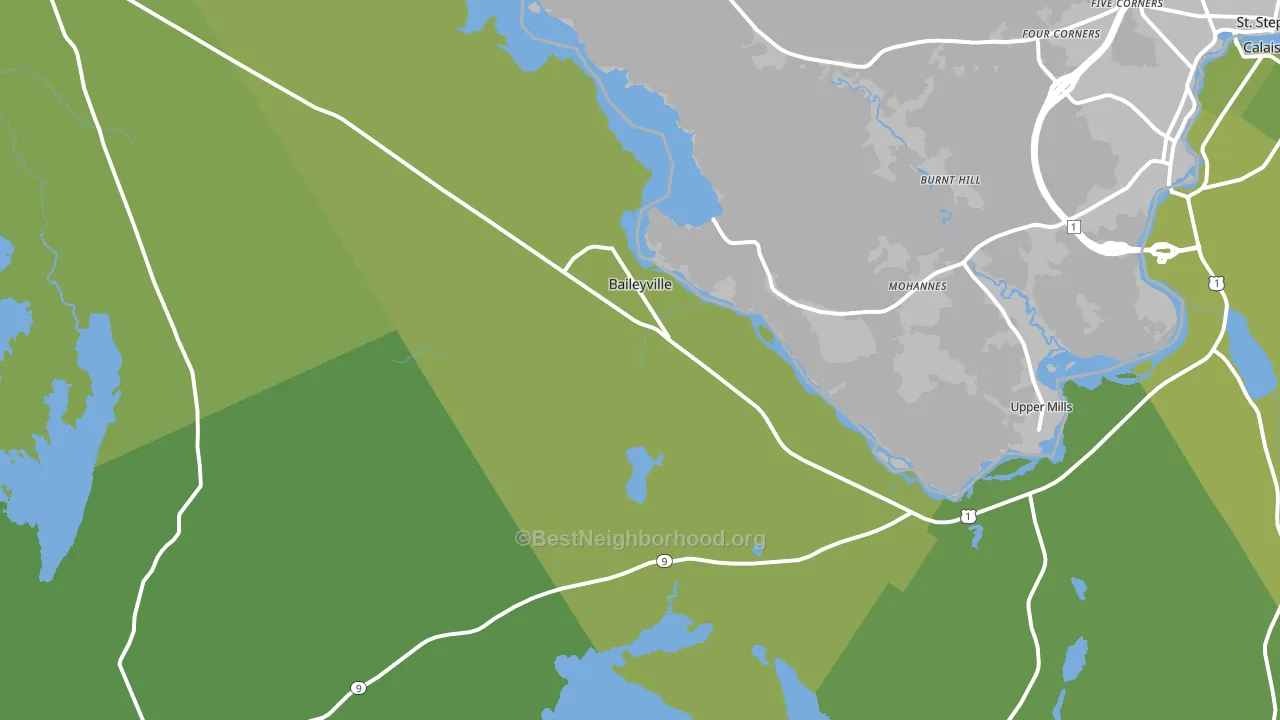 Baileyville, ME block-group voter-turnout map