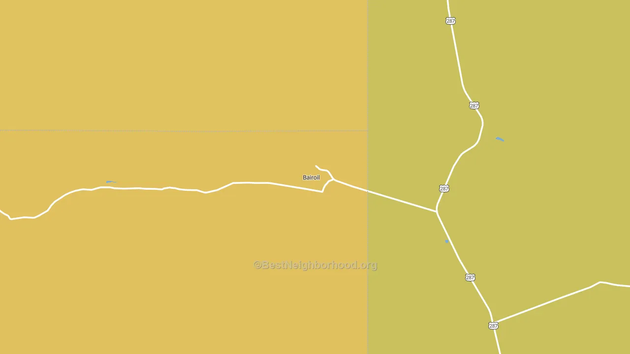 Bairoil, WY block-group voter-turnout map