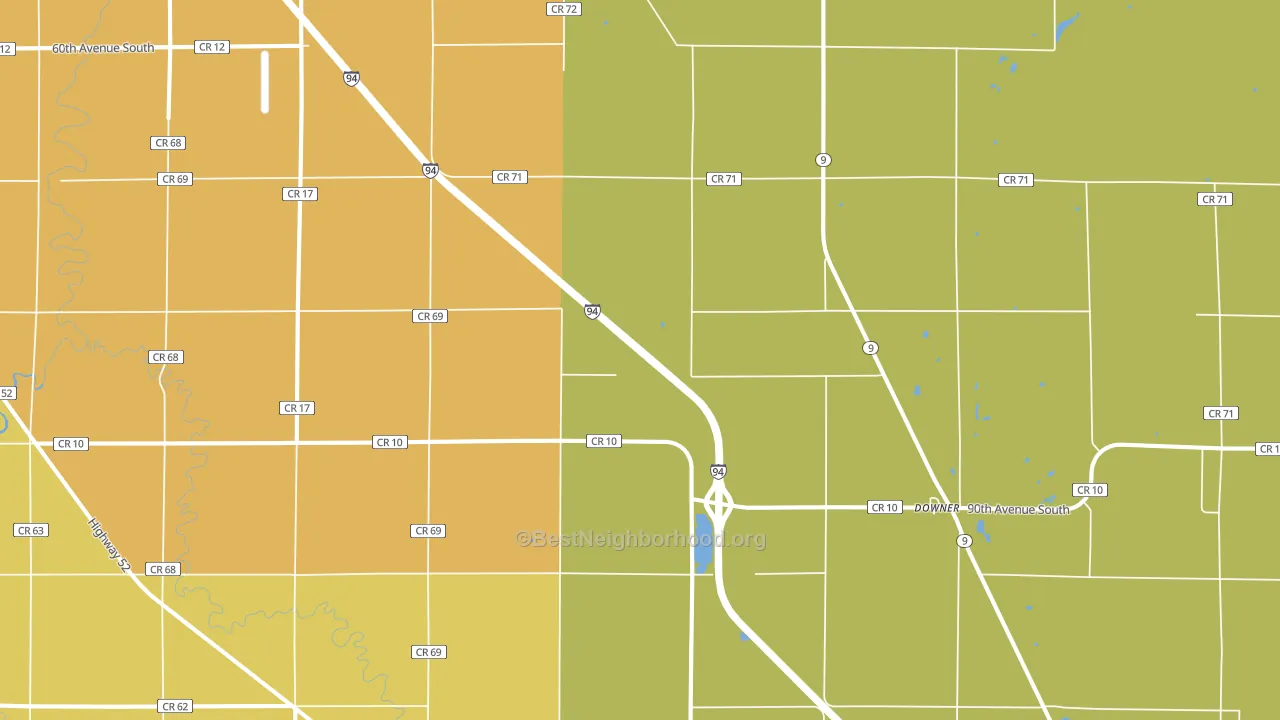 Baker, MN block-group voter-turnout map