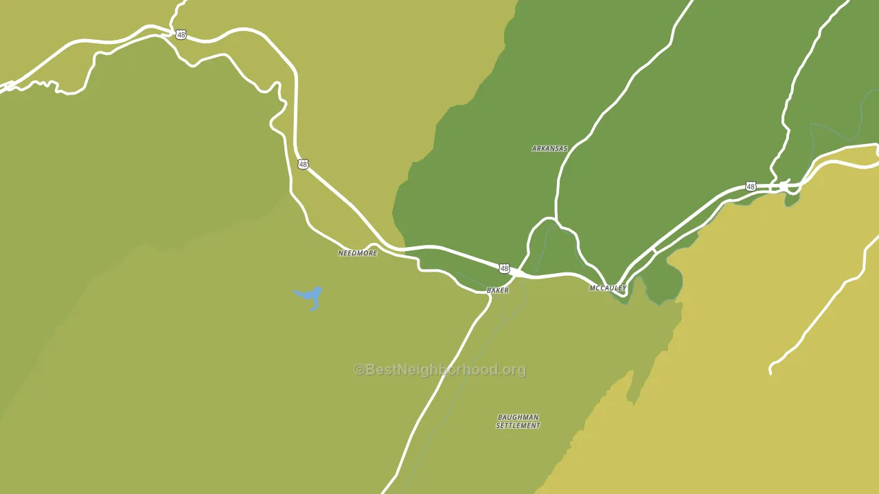 Baker, WV block-group voter-turnout map