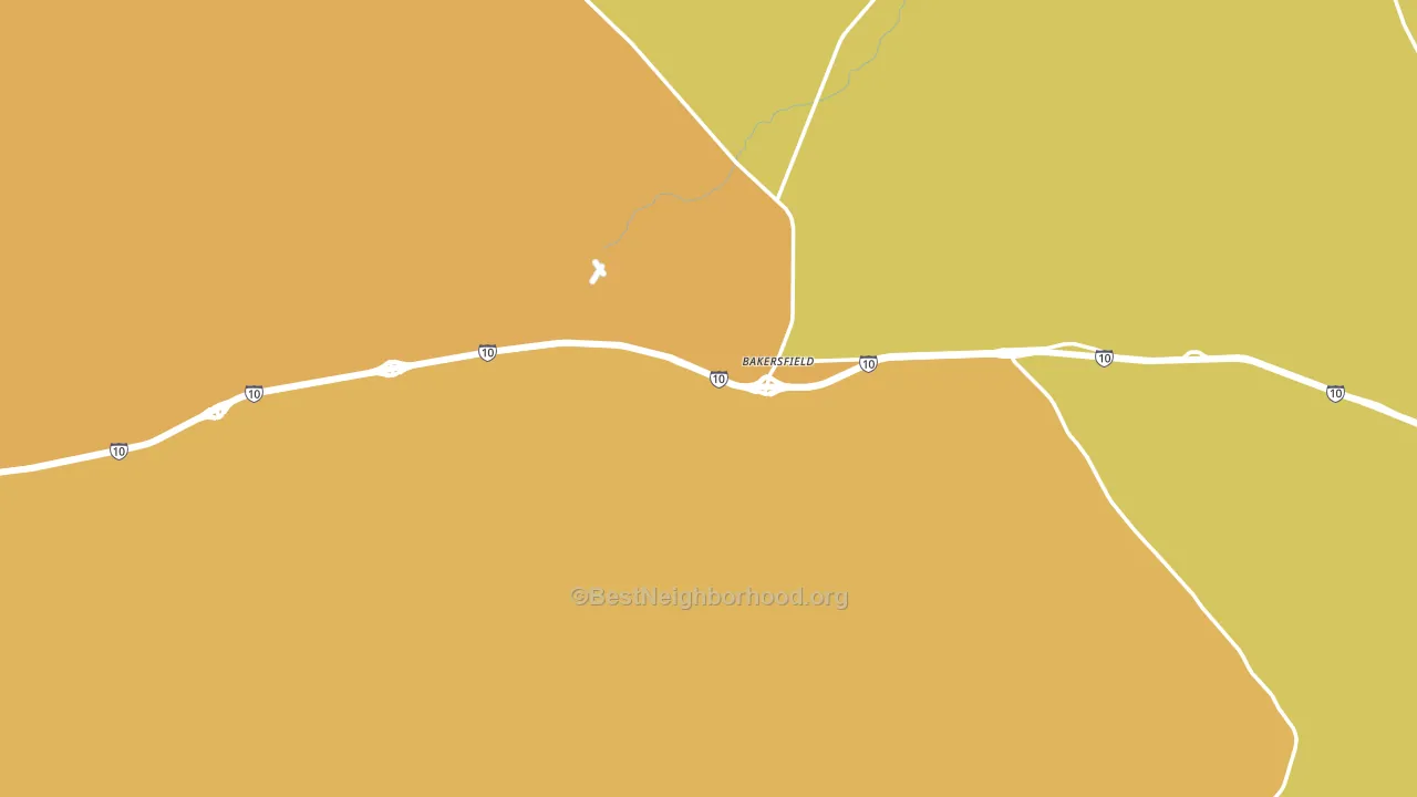 Bakersfield, TX block-group voter-turnout map