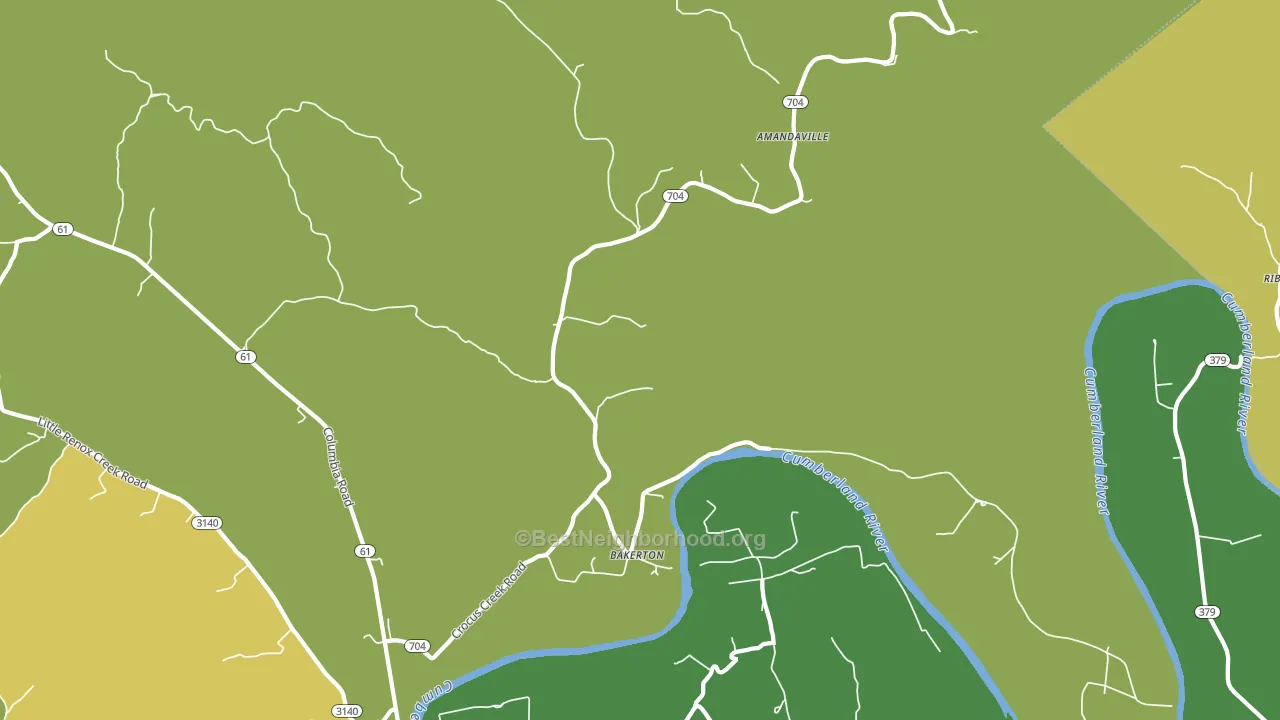 Bakerton, KY block-group voter-turnout map