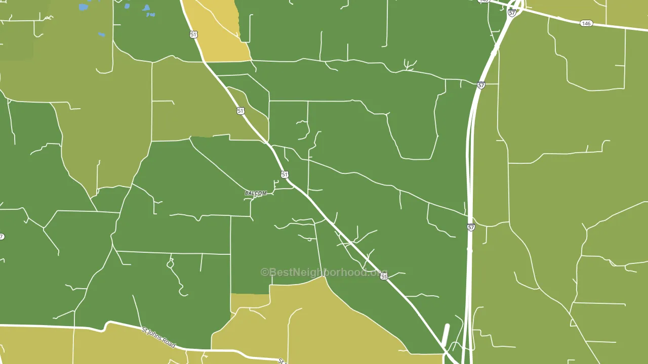 Balcom, IL block-group voter-turnout map