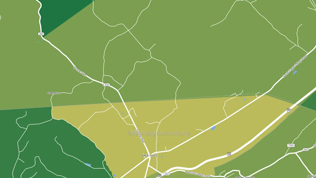 Bald Eagle, PA block-group voter-turnout map