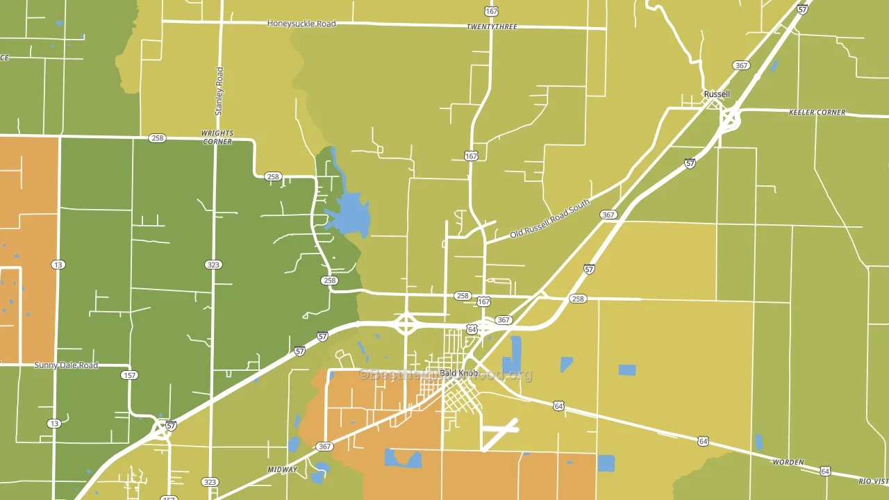 Bald Knob, AR block-group voter-turnout map