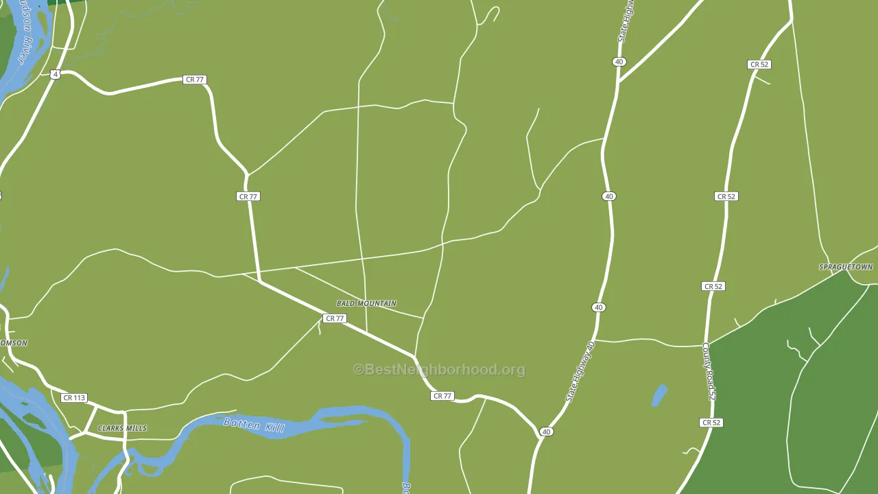 Bald Mountain, NY block-group voter-turnout map