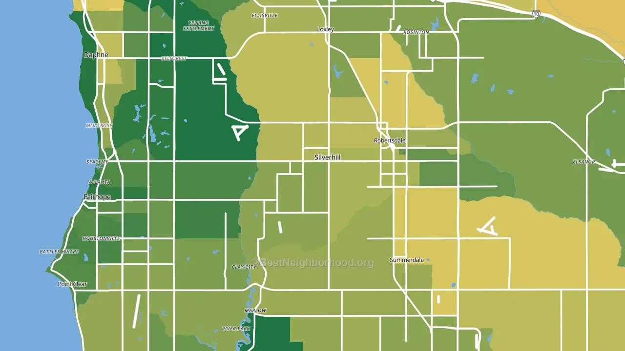 Baldwin County, AL block-group voter-turnout map