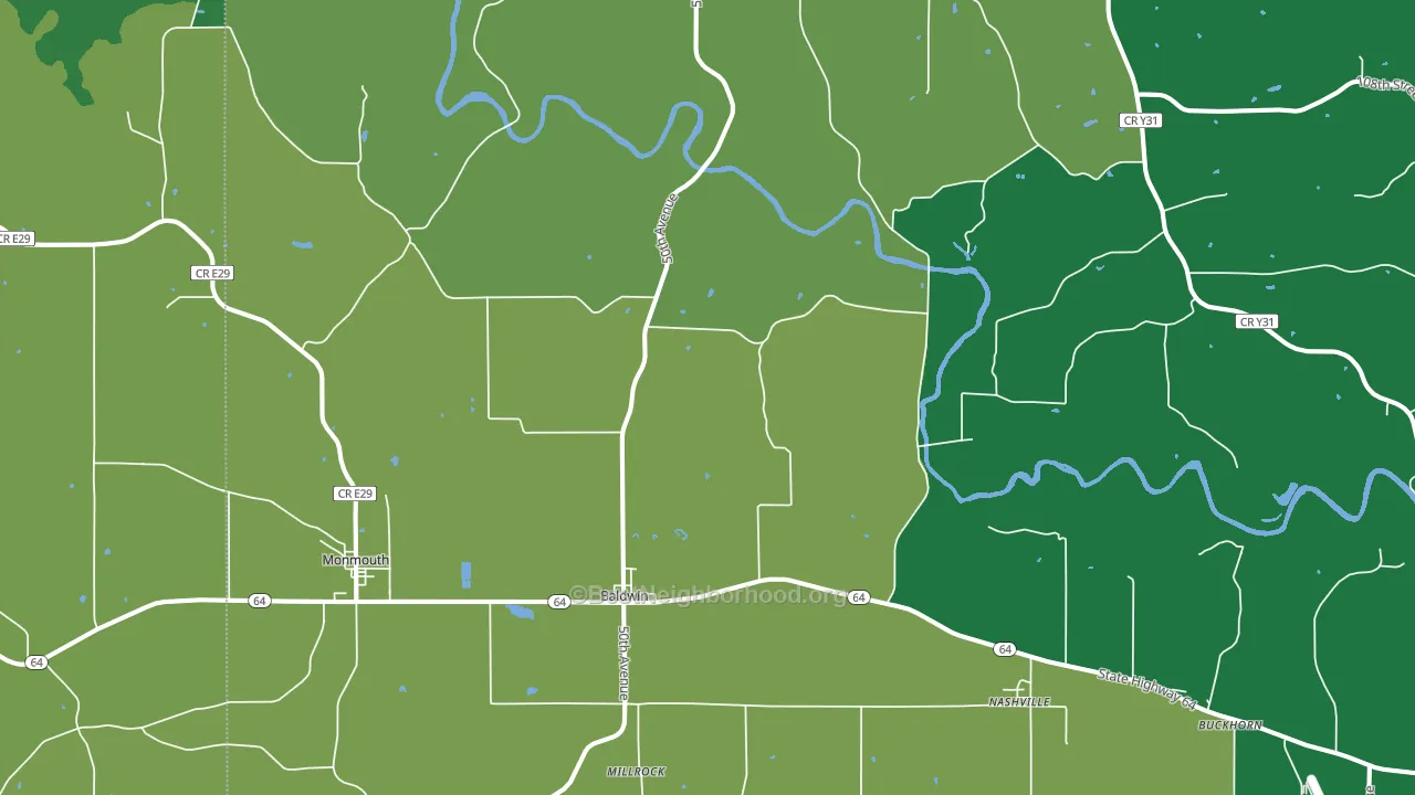 Baldwin, IA block-group voter-turnout map