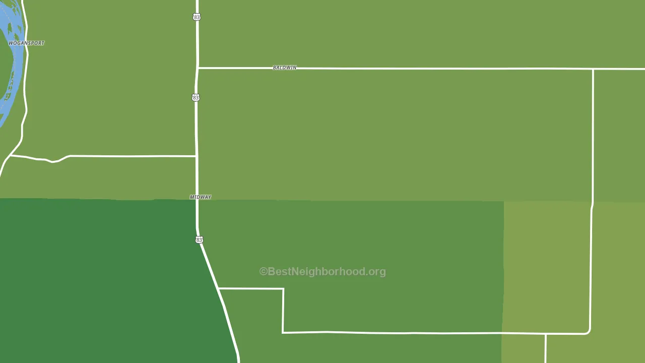 Baldwin, ND block-group voter-turnout map