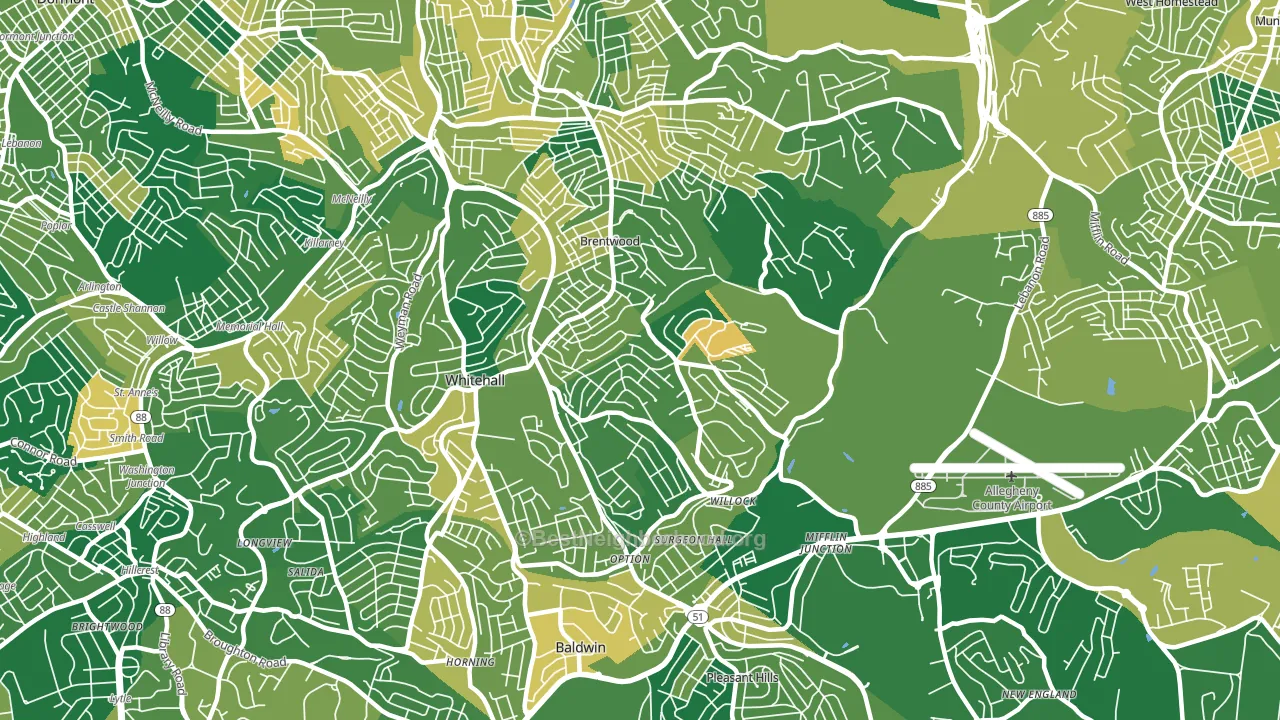 Baldwin, PA block-group voter-turnout map