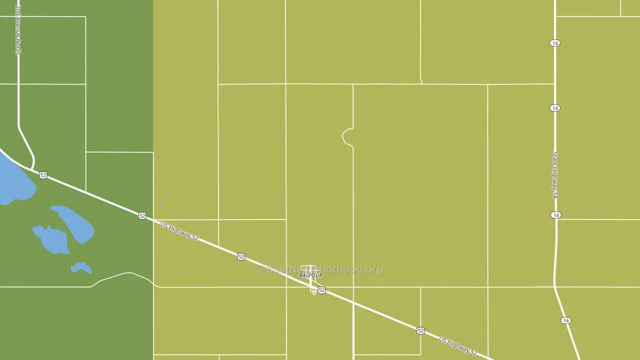 Balfour, ND block-group voter-turnout map