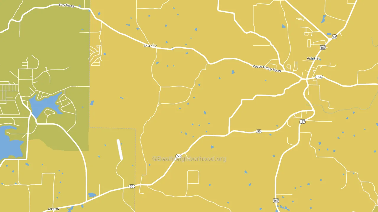 Ballard, AR block-group voter-turnout map