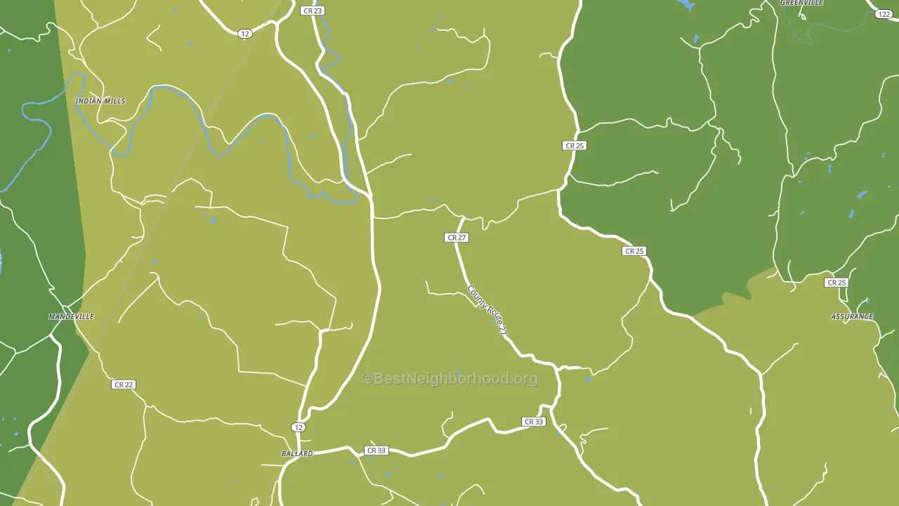 Ballard, WV block-group voter-turnout map