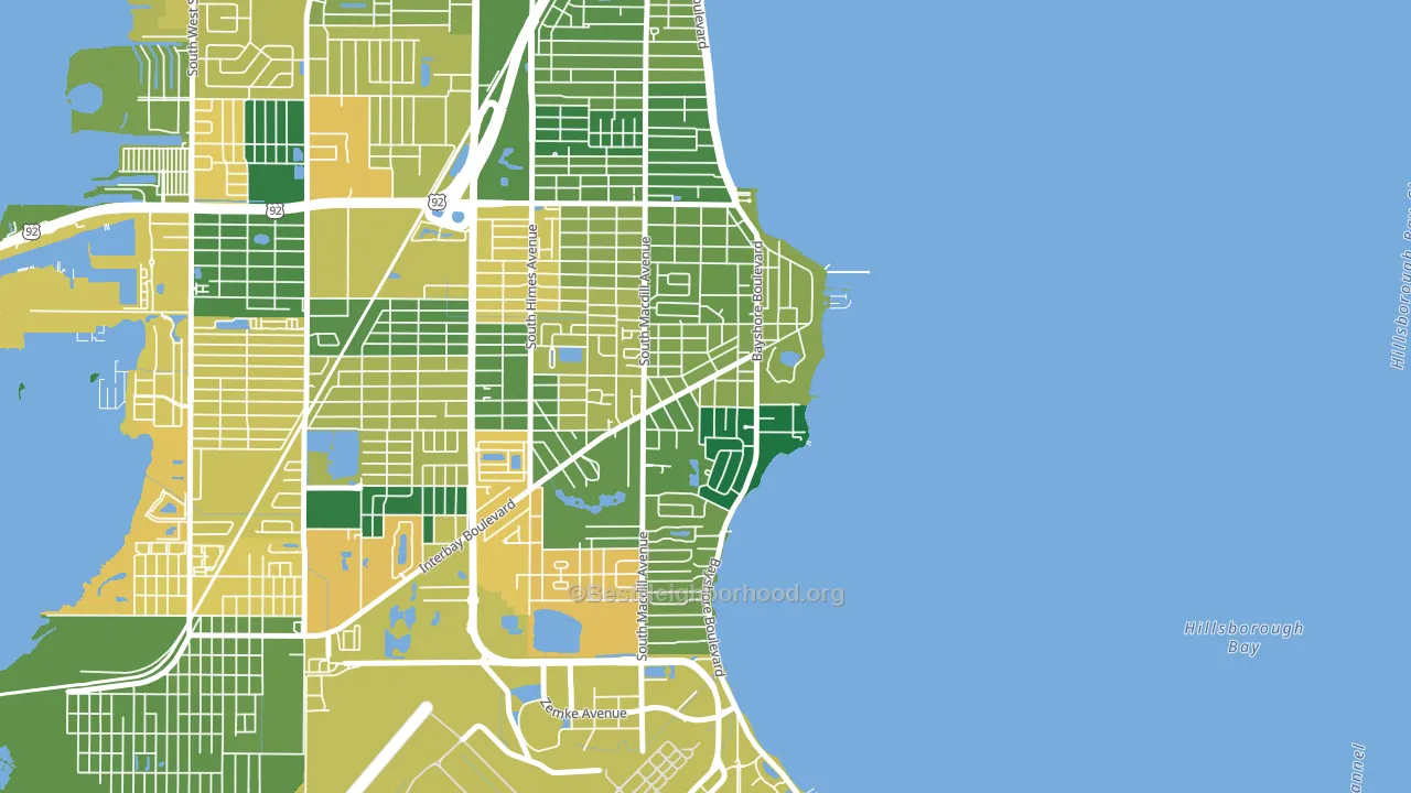 Ballast Point, Tampa, FL block-group voter-turnout map