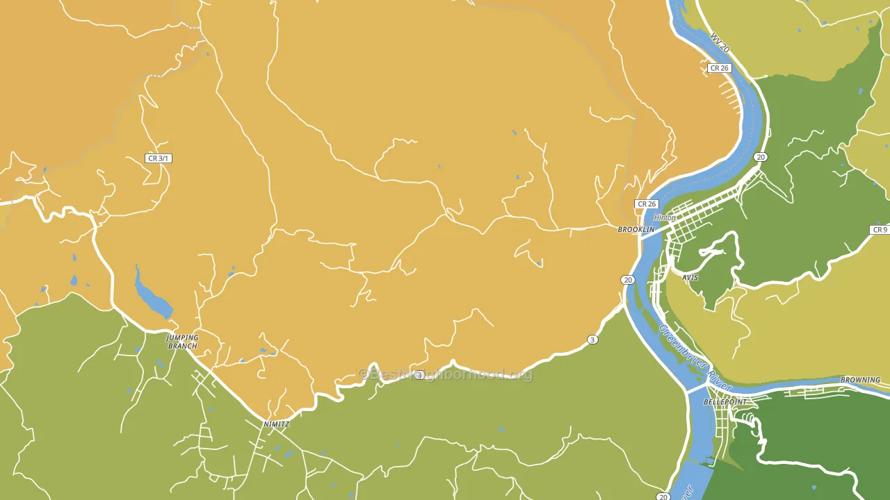 Ballengee, WV block-group voter-turnout map