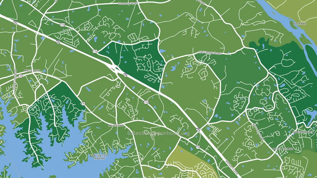 Ballentine, SC block-group voter-turnout map