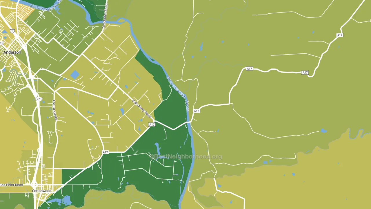 Balls Ferry, CA block-group voter-turnout map