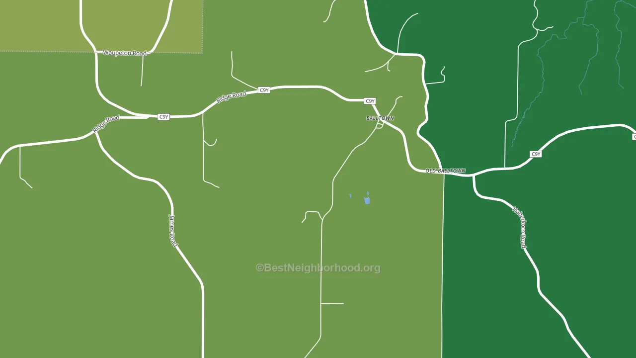 Balltown, IA block-group voter-turnout map