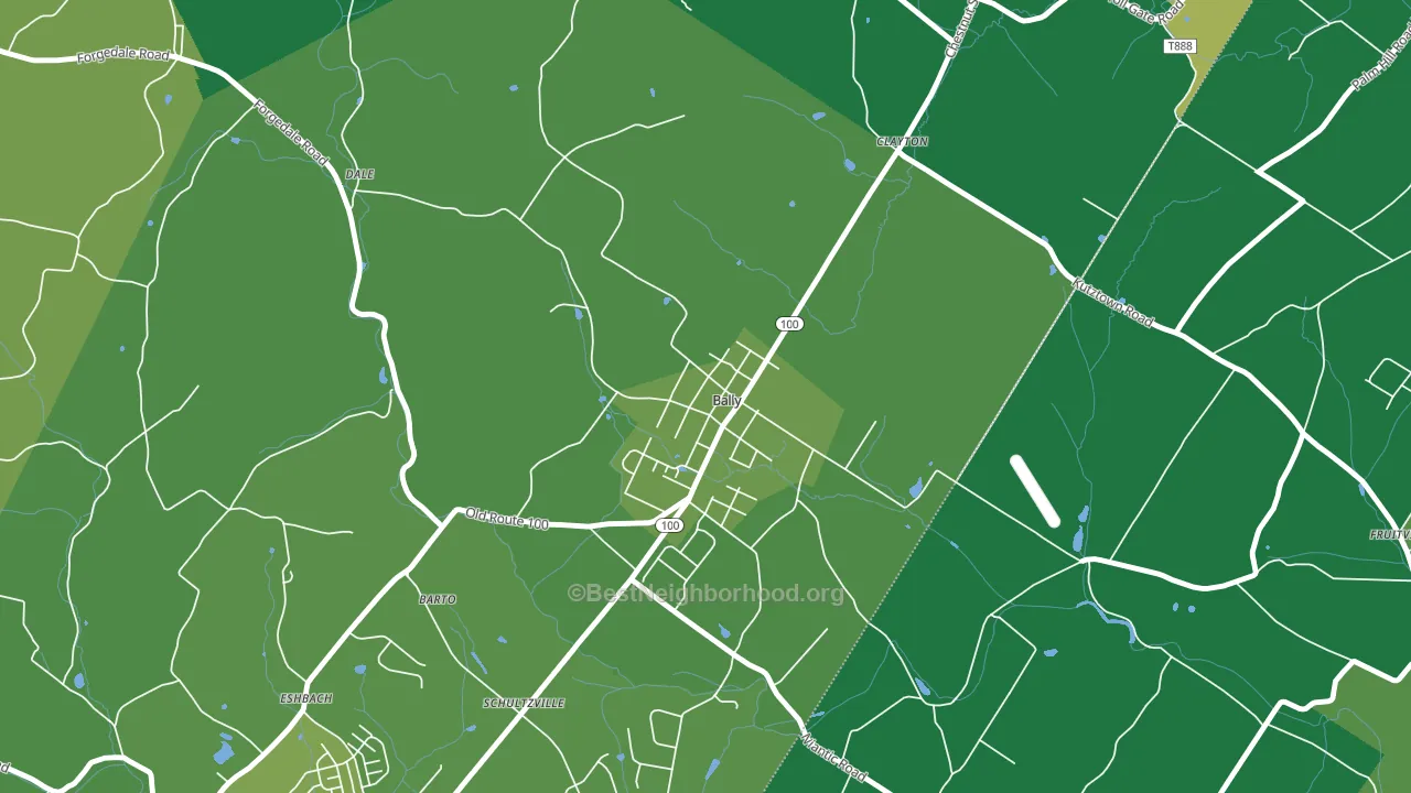 Bally, PA block-group voter-turnout map
