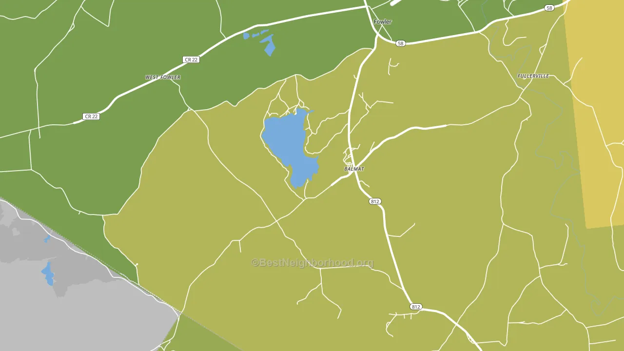 Balmat, NY block-group voter-turnout map