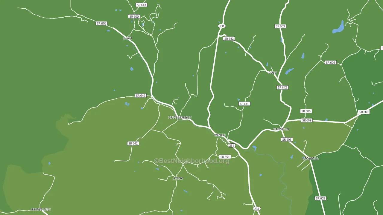 Banco, VA block-group voter-turnout map